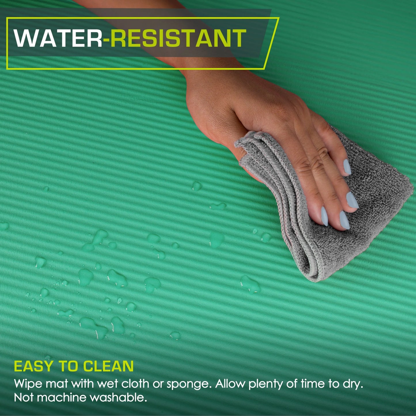 Extra Grueso Yoga Y Pilates Estera 1 En, Green